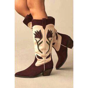 NEW Matisse Cool Hands Western Boots Womens 7.5 Deep Purple Cowgirl Country Chic